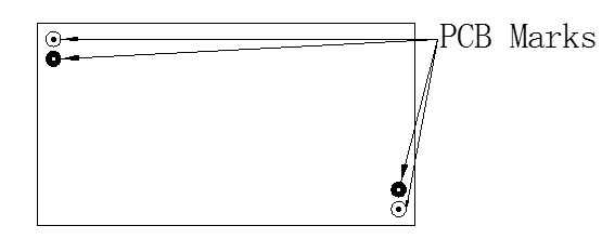 在有貼片的PCB板上，為提高貼片元件的貼裝的準(zhǔn)確性，一般要求在貼片層對(duì)角端放置兩個(gè)校正標(biāo)記(MarkS)點(diǎn)