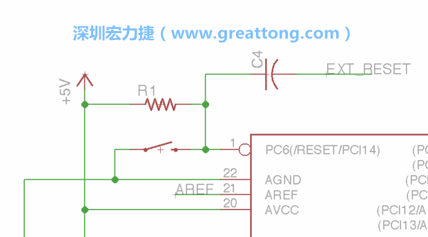 很多PCB設(shè)計(jì)者的設(shè)計(jì)不符合人體工學(xué)，他們使用很小的按鈕、不方便的元件配置和難以解讀的標(biāo)簽，千萬不要變成這樣！這次我們的設(shè)計(jì)有一個大小合適的重置按鈕（reset button）和可以清楚辨認(rèn)是否已經(jīng)接上電源的LED指示燈。