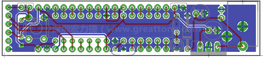 以上就是布線的所有步驟了。接下來就只剩下絲印（silk-screen）、建立Gerber檔跟drill檔和送去印刷電路板廠制作的步驟。