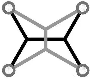 灰色Steiner樹不是最優(yōu)的，但黑色Steiner樹是最優(yōu)的。