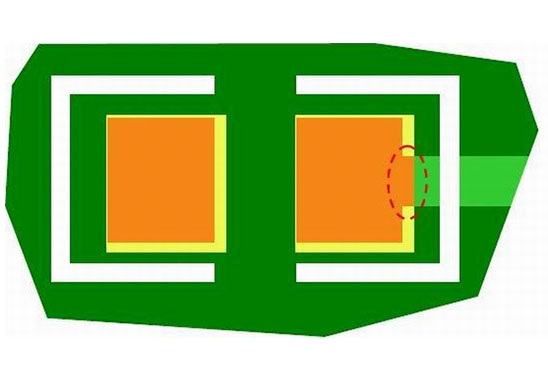 SMT貼片加工焊盤(pán)大小不規(guī)則